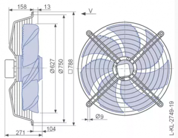 Ventilator axial de aspiratie Ziehl FN 063-VDK.6N.V7P7